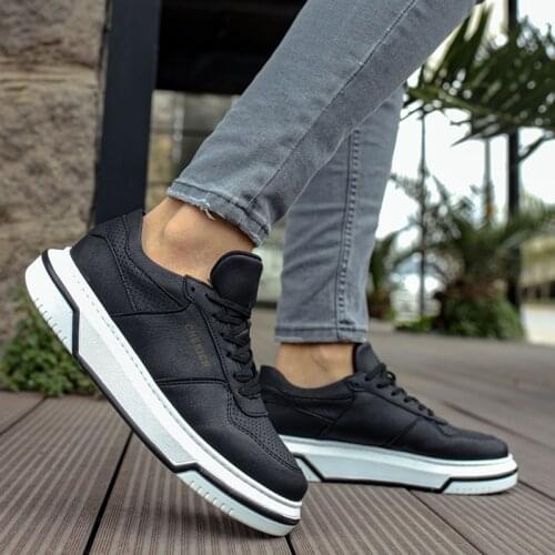 Chekich Mens & Womens Shoes White and Black Non Leather Mixed Color Lace Up 36-44 Sizes Fall Season Unisex Comfortable Sneakers Lovers Lightweight Breathable Odorless Wedding Office Sport High Quality Solid CH075 V6