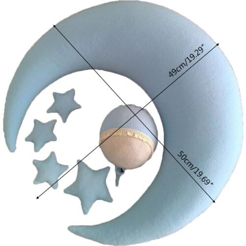 Baby Hat Posing Beans Moon Pillow Stars Set Infants Photo Shooting Accessories Newborn Photography Props