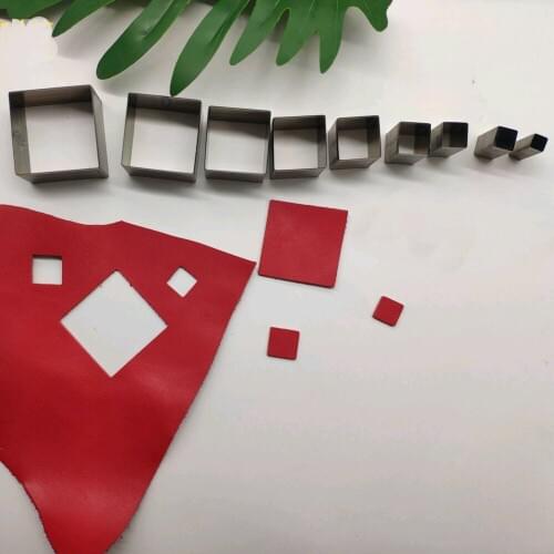 Designer leather craft template cutter square hole puncher shape modeling die cutter 6mm-15mm knife mould hand punch tool set