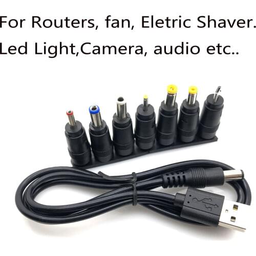 USB to DC Power Cable Universal USB to DC Jack Charging Cable Power Cord Plug Connector Adapter for Router Mini Fan Speaker