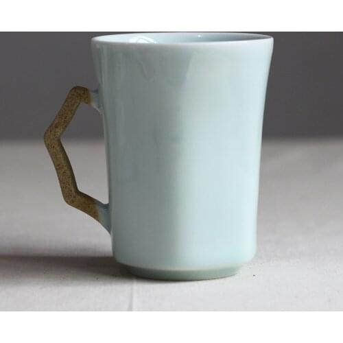 Ceramic cup spoon with lid vintage mug personalized brief lovers cup gift cup