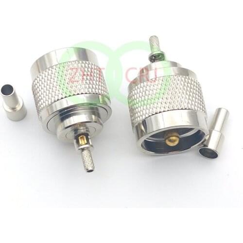 50pcs RF Coaxial UHF PL259 male crimp connector Crimp for RG316 RG174 LMR100 coaxial cable