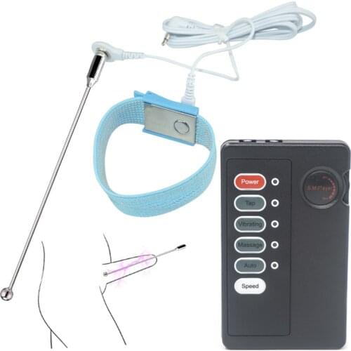 E Stim Cock Ring For Sex Penis Urethral Dilators Catheter Chastity Bdsm Toys Teaser Electric Shock Penis Plug