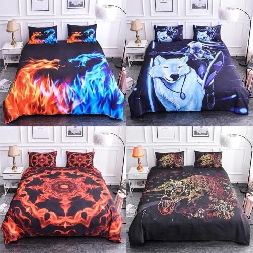 2021 Bedding Set Luxury Dragon Duvet Cover Set Pillowcase 3pcs Twin Queen King Size 3D Bed Comforter Sets