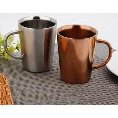 Stainless Steel Mug Double Wall Cup Travel Tumbler Coffee Jug Milk Tea Cups Portable Camping Office Water Cup Mugs