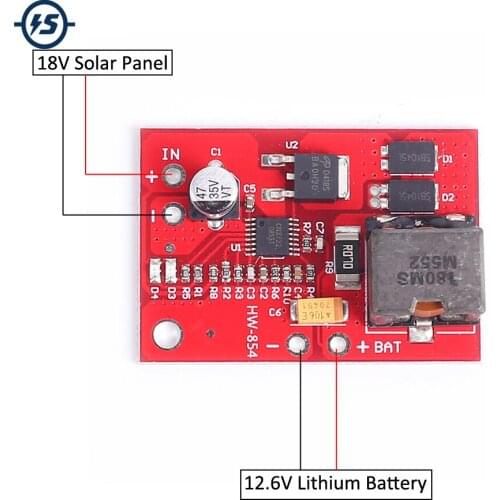 3S Lithium Battery Charger MPPT Controller CN3722 18V Solar Panel