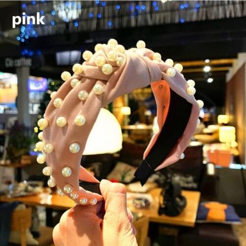 Sweet Style Hair Band Simplicity Korean Style Pearl Fabric Fashion 1Pcs Head Hoop Ladies Products