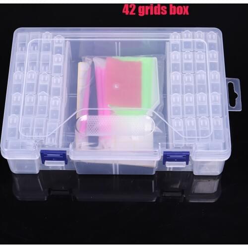 42 Grids New 5D diamond painting accessories tools kit for diamond embroidery accessories art supplies storage box