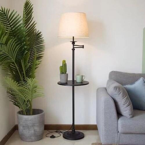 Nordic modern minimalist rotatable floor lamp E27 white&black color coffee table floor lamp for living room bedroom hotel room