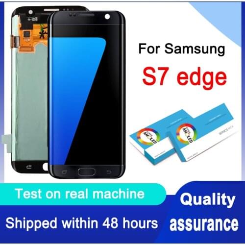Original 5.5'' Super AMOLED For Samsung Galaxy S7 edge G935 G935F SM-G935F LCD Display Touch Screen Digitizer With Frame