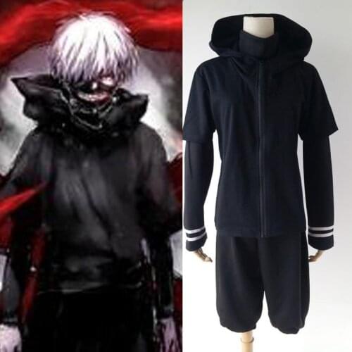 Full set Anime Tokyo Ghoul Kaneki Ken coat shirt short pants Cosplay Costume Halloween Costume New Free Shipping