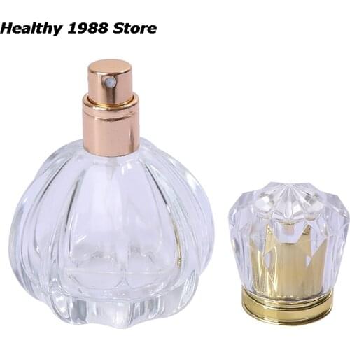 50ml Portable Clear Travel Refillable Atomizer Spray Perfume Glass Empty Bottle Portable Transparent Compact Size Refillable