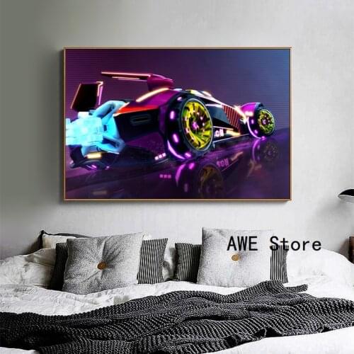 Game Rocket League Car Posters And Prints Pictures For Wall Art Canvas Painting Aesthetic Room Decor Home Decoration Accessories