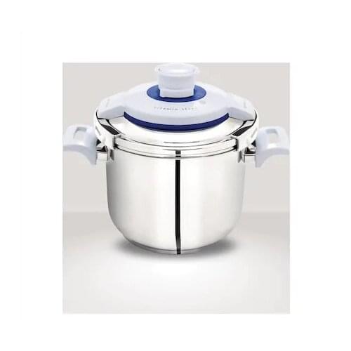 Güral Porcelain Steel Pressure Cooker 7 Liter-Blue