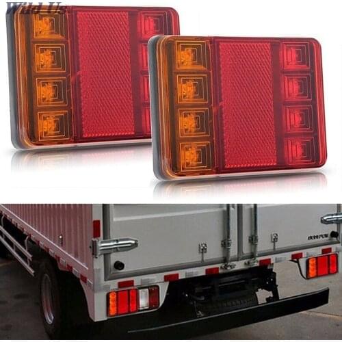 Car Truck LED Rear 12V Lights Rear Lamps Waterproof TailightTail Light Warning Parts for Trailer Caravans DC