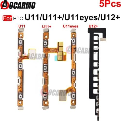 5Pcs Repair Part Power ON OFF Button Flex Cable For HTC U11 U12 Plus U11+ U11 eyes U12+ UU Play Replacement
