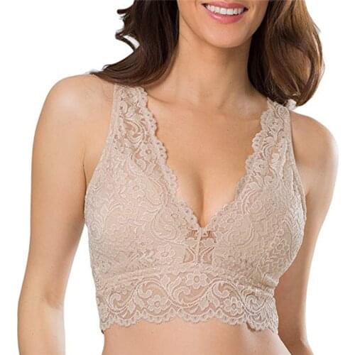 Sexy Front Cross Womens Push Up Bras Women Padded Side Buckle Wireless Lace Bra Solid Seamless Bralette Lenceria Dropshipping c