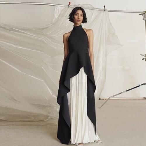 New Fashion Dress For Women Summer Dresses Halter Backless Floor Length Dress Black Dresse Robe Longue Dress 2020 Femme Robe