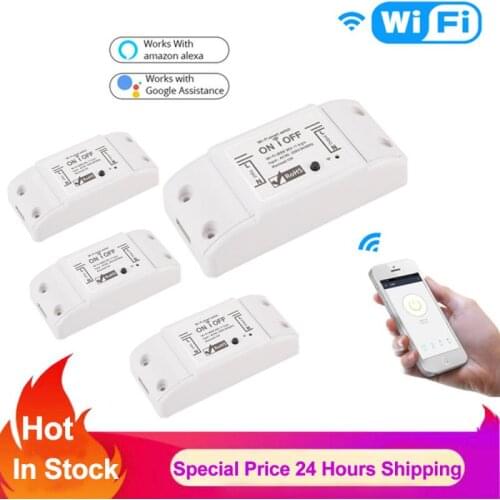 1PC/5PCS DIY WiFi Smart Light Switch Universal Breaker Timer Wireless Remote Control Works With Alexa Google Home Smart Home