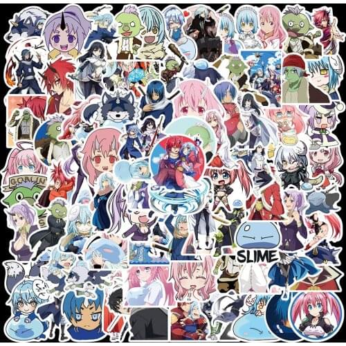 10/50/100pcs That Time I Got Reincarnated As A Slime Anime Sticker Colorful For Luggage Laptop Decal Guitar Aesthetic Sticker