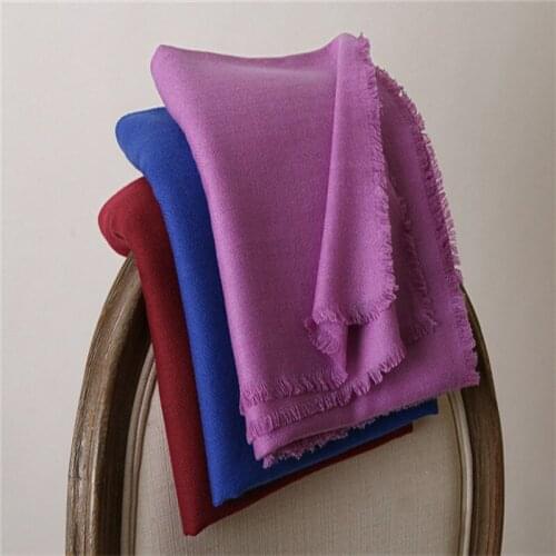 100% goat cashmere twill woven women fashion mid-thin scarfs shawl pashmina 90x190cm small tassel