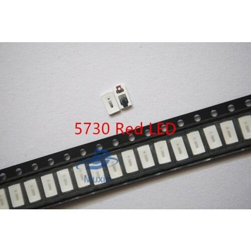 200pcs SMD Chip LED 5730 5630 Red 0.2W Surface Mount SMT Beads 0.2 W 60mA DC 2V Ultra Bright Light Emitting Diode 625nm LED Lamp