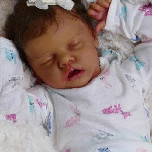 49cm premie real baby newborn doll girl lifelike sleeping bebe reborn silicone doll collectible art children gift toys