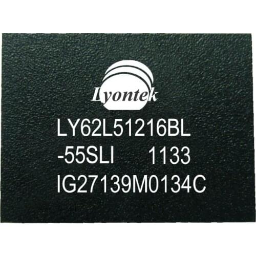 5pcs New Original LY62L51216BL-55SLI 8M High Speed SRAM 512K x 16 BGA(48) 55ns 2.7 to 3.6V -40 ~ 85°C