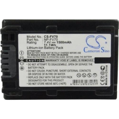 Cameron Sino 1500mAh battery for SONY DCR-DVD308E DCR-DVD650E DCR-HC48E DCR-SR200E DCR-SR55E NEX-VG900 NP-FV70