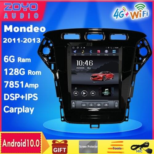Car GPS 2din radio for Ford Mondeo mk4 2011 2012 2013 2014 2015 Android multimedia player navigation Vertical screen Tesla style