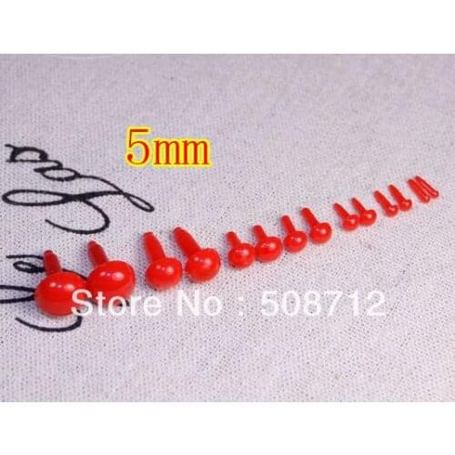 Free shipping!!!!DIY felt toy ------200pcs mini 5mm red color Plastic Safety Eyes fit felt toy/diy felt rabbits
