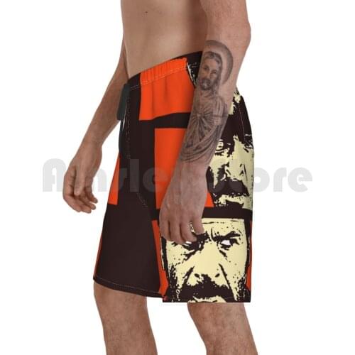 Blondie , Angel Eyes , Tuco Beach Shorts Men Beach Pants Swimwear Cult Movie Retro Vintage Movie Film Clint