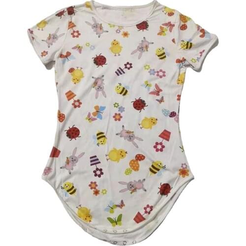 DDLG Adult Bodysuit Pajamas Snap Crotch Bee Printed Romper Onesie For Adult Baby Diaper lover Boys For Adult Man Daddy Munmmy