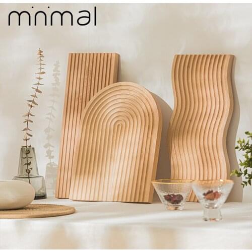 Nordic style art wooden tray, household rectangular cake bread tray, Japanese restaurant tea tray, dinner tray