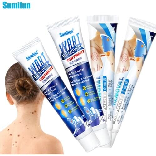 Sumifun 2types of Wart Treatment Cream Skin Tag Remover Thorn Pain Relief Clear Moles & Tag Wiper Genital Herbal Extract Patch