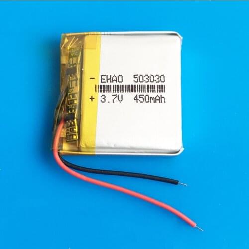 503030 450mAh Lipo battery polymer lithium Rechargeable batteries for MP3 GPS DVD bluetooth speaker smart watch recorder