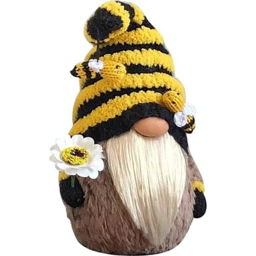 Best Bumble Bee Summer Gnome Gonks Plush Doll Decor Bumblebee Sunflower Gnomes Swedish Home Farmhouse Kitchen Decor