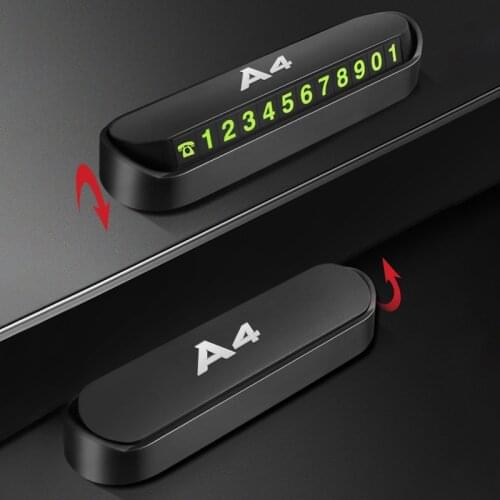 Car Temporary Parking Card Phone Number Card Plate Sticker for Audi A4 b6 b8 b7 b9 b5 Accessories Car Styling