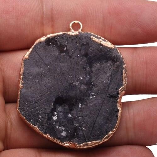 Natural Stone Agats Pendant Irregular Shape Agats Pendants for Jewelry Making DIY Necklace Size 30-35mm 40-45mm