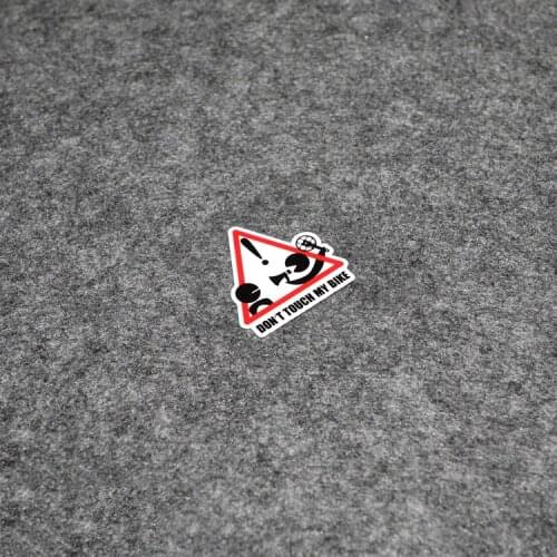 NO.S022 Bicycle Reflective Sticker DON'T TOUCH MY BIKE Waterproof Warning Mark Warning Stickers