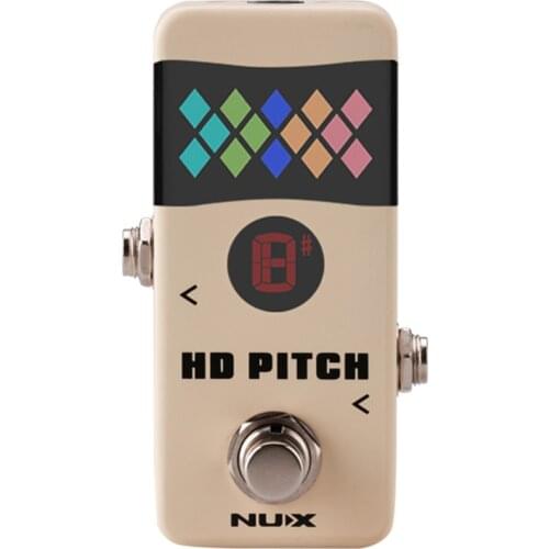 NUX HD PITCH Mini Pedal Tuner Precise Tuning Signal Correction Buffer Bypass True Bypass Arrow Tuning Strobe Modes Accessories