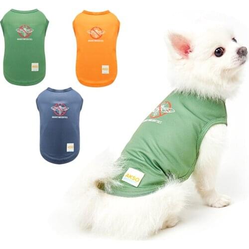 Pet dog clothes spring and summer clothes with back teddy bears for small dog ice silk thin insect-resistant fabric dog clothing