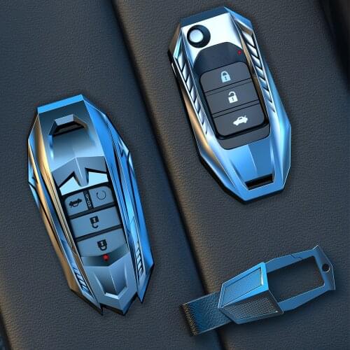 Zinc Alloy Cover Car Key Case For Honda Civic Accord Pilot CRV HR-V City Odyssey Fit Freed 2016 2017 2018 2019 Car Accessories