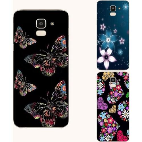 Flower butterfly silicone phone case For Samsung Galaxy J2 J3 J4 J5 J6 J7 J8 Neo Plus 2017 2018 leaves phone cover