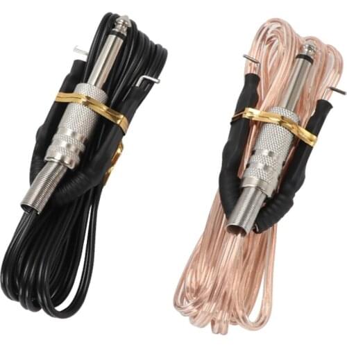 High Quality Silicone Tattoo Clip Cord For Tattoo Machine Gun Tattoo Power Supply Accessory Clip Cord 2M