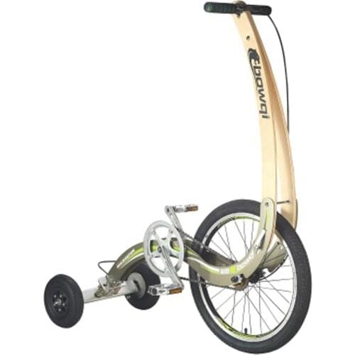 Fold 20 Inch Rubber Wheels Outdoor Bicycle Stand Up Riding Bike Fitness Tricycle Scooter