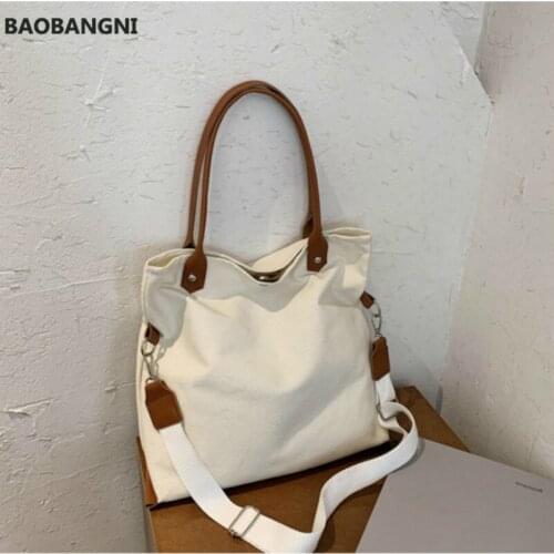 New Fashion Handbags Women Bags Large Capacity Versatile Shoulder Bag Canvas Double Shoulder Strap Diagonal Bag Tote Bag