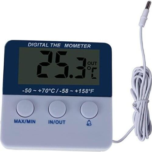Indoor Fish Tank Thermometer, Mini Digital Temperature Monitor Gauge with LCD Screen for House, Office