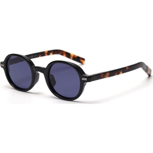 Veshion Retro Oval Sunglasses Men Polarized Uv400 Korean Style Tr90 Glasses Female Acetate High Quality 2021 Spring Accessories
