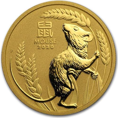 Year of Mouse Australia 1oz Silver Gold Coin 2020 Commemorative Gold Silver Plated Coins Drop Shipping Gifts